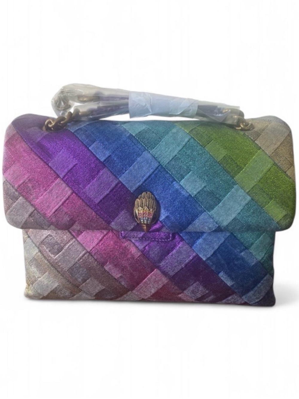 Kurt Geiger Large Kensington Rainbow Denim Shoulder Bag